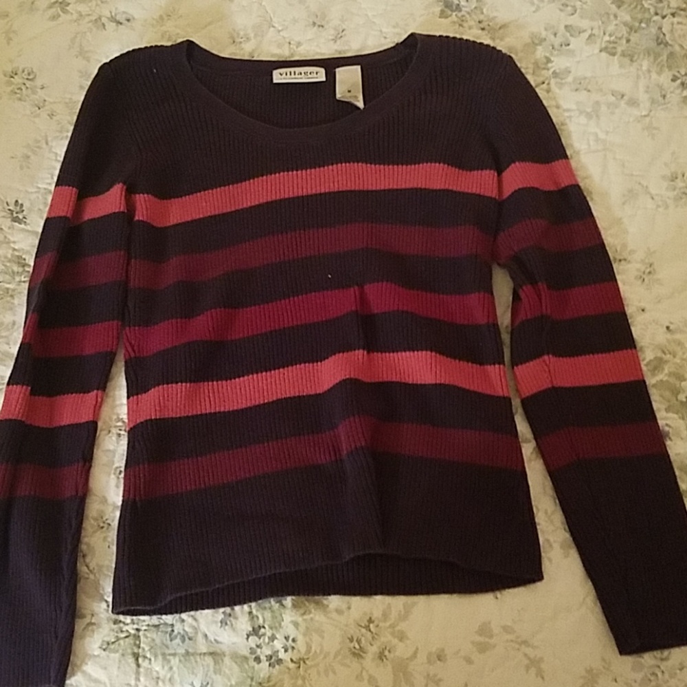 Pink and Purple Stripes Sweater